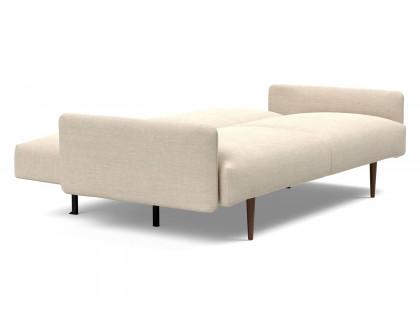 Innovation Living Frode Dark Styletto Sofa Bed Upholstered Arms - 586 Phobos Latte