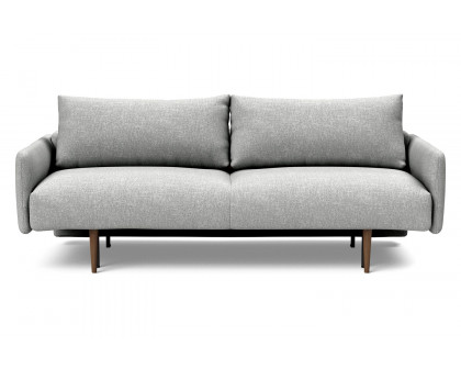 Innovation Living Frode Dark Styletto Sofa Bed Upholstered Arms - 590 Micro Check Gray