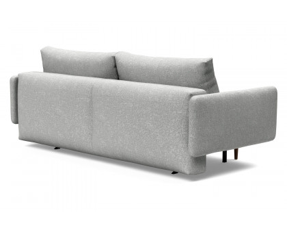 Innovation Living Frode Dark Styletto Sofa Bed Upholstered Arms - 590 Micro Check Gray