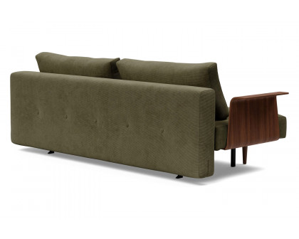 Innovation Living Recast Plus Sofa Bed Dark Styletto with Arms - 316 Cordufine Pine Green