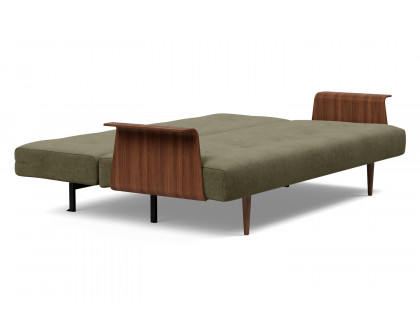 Innovation Living Recast Plus Sofa Bed Dark Styletto with Arms - 316 Cordufine Pine Green