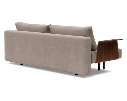 Innovation Living Recast Plus Sofa Bed Dark Styletto with Arms - 318 Cordufine Beige