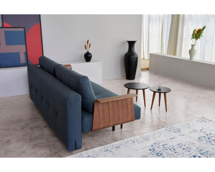 Innovation Living Recast Plus Sofa Bed Dark Styletto with Arms - 515 Nist Blue