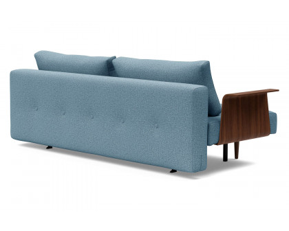 Innovation Living Recast Plus Sofa Bed Dark Styletto with Arms - 525 Mixed Dance Light Blue