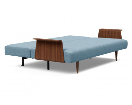 Innovation Living Recast Plus Sofa Bed Dark Styletto with Arms - 525 Mixed Dance Light Blue