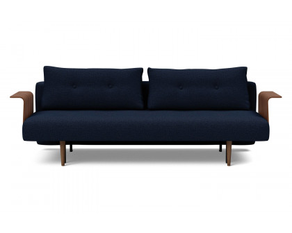 Innovation Living Recast Plus Sofa Bed Dark Styletto with Arms - 528 Mixed Dance Blue