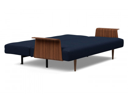 Innovation Living Recast Plus Sofa Bed Dark Styletto with Arms - 528 Mixed Dance Blue