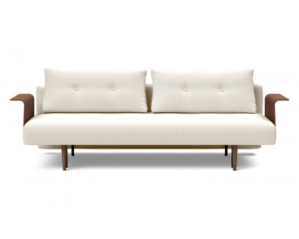 Innovation Living Recast Plus Sofa Bed Dark Styletto with Arms - 531 Bouclé Off White