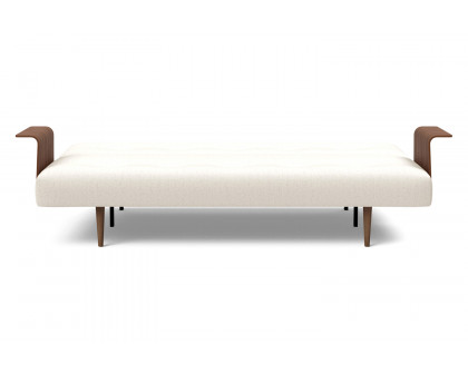 Innovation Living Recast Plus Sofa Bed Dark Styletto with Arms - 531 Bouclé Off White