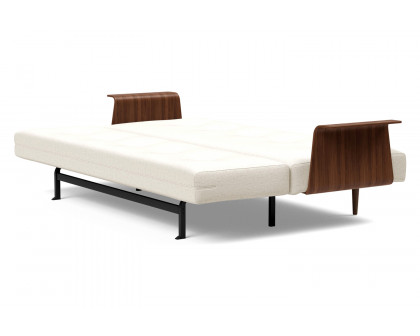 Innovation Living Recast Plus Sofa Bed Dark Styletto with Arms - 531 Bouclé Off White