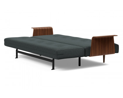 Innovation Living Recast Plus Sofa Bed Dark Styletto with Arms - 534 Bouclé Black Raven