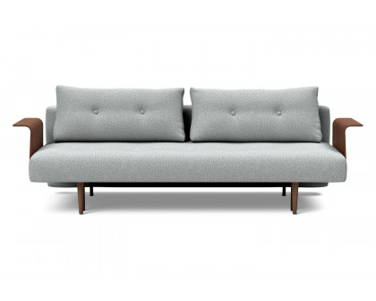 Innovation Living Recast Plus Sofa Bed Dark Styletto with Arms - 538 Melange Light Gray