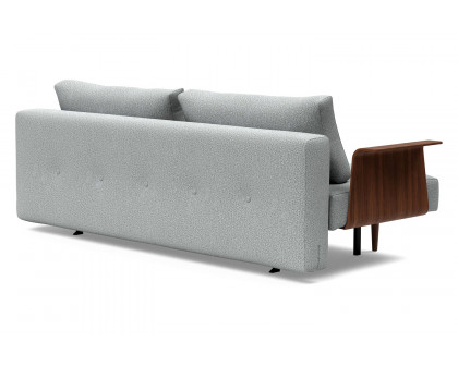 Innovation Living Recast Plus Sofa Bed Dark Styletto with Arms - 538 Melange Light Gray