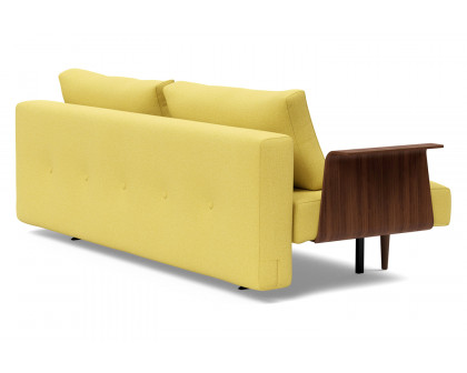 Innovation Living Recast Plus Sofa Bed Dark Styletto with Arms - 554 Soft Mustard Flower