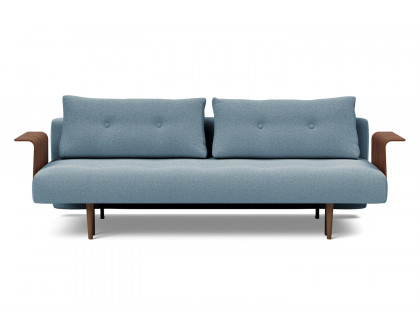 Innovation Living Recast Plus Sofa Bed Dark Styletto with Arms - 558 Soft Indigo