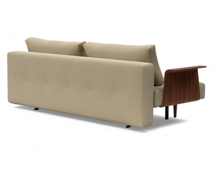 Innovation Living Recast Plus Sofa Bed Dark Styletto with Arms - 571 Vivus Dusty Sand