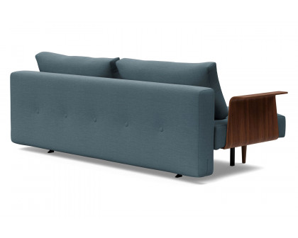 Innovation Living Recast Plus Sofa Bed Dark Styletto with Arms - 573 Vivus Dusty Blue