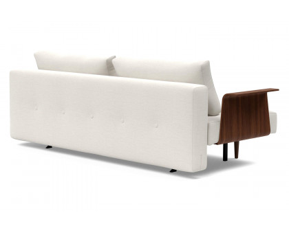 Innovation Living Recast Plus Sofa Bed Dark Styletto with Arms - 574 Vivus Dusty Off White