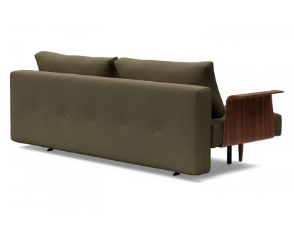 Innovation Living Recast Plus Sofa Bed Dark Styletto with Arms - 575 Vivus Dusty Olive