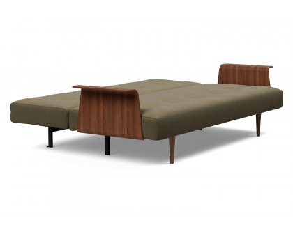 Innovation Living Recast Plus Sofa Bed Dark Styletto with Arms - 575 Vivus Dusty Olive