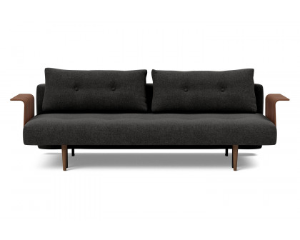 Innovation Living Recast Plus Sofa Bed Dark Styletto with Arms - 577 Kenya Dark Gray