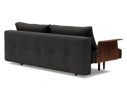 Innovation Living Recast Plus Sofa Bed Dark Styletto with Arms - 577 Kenya Dark Gray