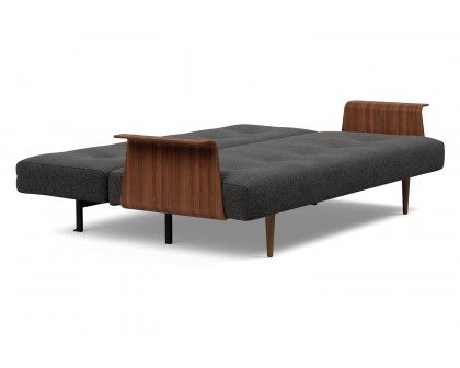 Innovation Living Recast Plus Sofa Bed Dark Styletto with Arms - 577 Kenya Dark Gray