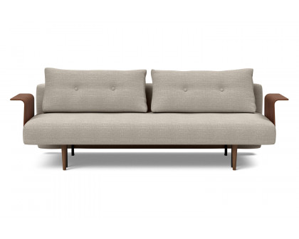 Innovation Living Recast Plus Sofa Bed Dark Styletto with Arms - 579 Kenya Gravel