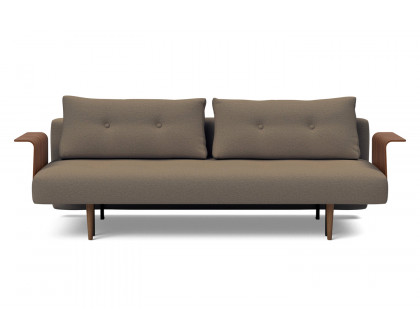 Innovation Living Recast Plus Sofa Bed Dark Styletto with Arms - 585 Argus Brown