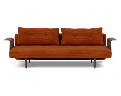 Innovation Living Recast Plus Sofa Bed Dark Styletto with Arms - 595 Corduroy Burnt Orange