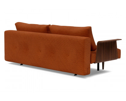 Innovation Living Recast Plus Sofa Bed Dark Styletto with Arms - 595 Corduroy Burnt Orange