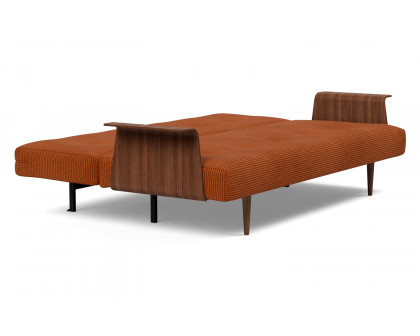 Innovation Living Recast Plus Sofa Bed Dark Styletto with Arms - 595 Corduroy Burnt Orange