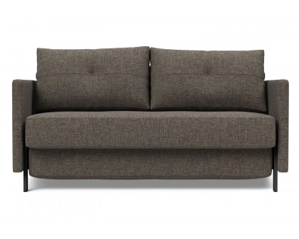 Innovation Living Cubed Full Size Sofa Bed with Arms - 216 Flashtex Dark Gray