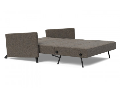 Innovation Living Cubed Full Size Sofa Bed with Arms - 216 Flashtex Dark Gray