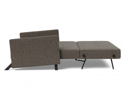 Innovation Living Cubed Full Size Sofa Bed with Arms - 216 Flashtex Dark Gray