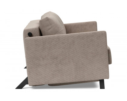 Innovation Living Cubed Full Size Sofa Bed with Arms - 318 Cordufine Beige