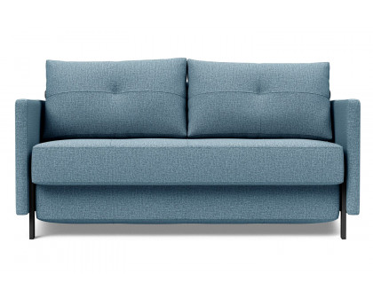 Innovation Living Cubed Full Size Sofa Bed with Arms - 525 Mixed Dance Light Blue