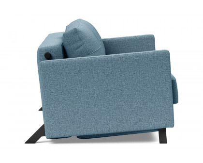 Innovation Living Cubed Full Size Sofa Bed with Arms - 525 Mixed Dance Light Blue