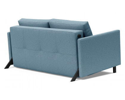 Innovation Living Cubed Full Size Sofa Bed with Arms - 525 Mixed Dance Light Blue