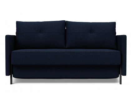 Innovation Living Cubed Full Size Sofa Bed with Arms - 528 Mixed Dance Blue