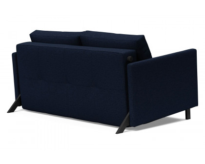 Innovation Living Cubed Full Size Sofa Bed with Arms - 528 Mixed Dance Blue