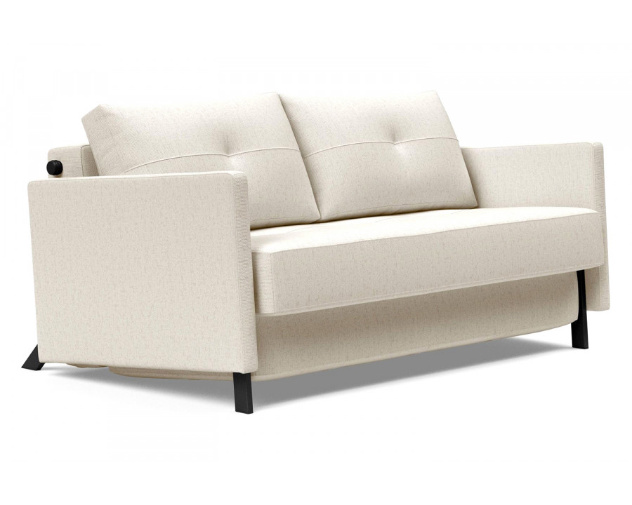 Innovation Living Cubed Full Size Sofa Bed with Arms - 531 Bouclé Off White