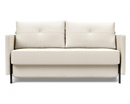 Innovation Living Cubed Full Size Sofa Bed with Arms - 531 Bouclé Off White