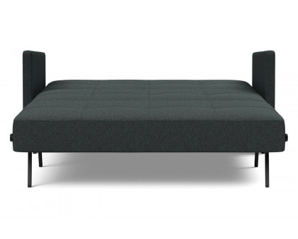 Innovation Living Cubed Full Size Sofa Bed with Arms - 534 Bouclé Black Raven