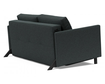 Innovation Living Cubed Full Size Sofa Bed with Arms - 534 Bouclé Black Raven