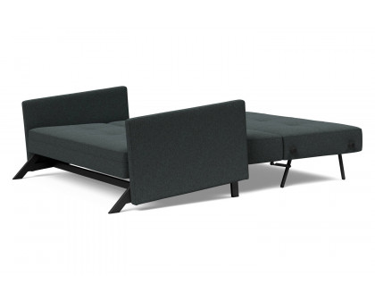 Innovation Living Cubed Full Size Sofa Bed with Arms - 534 Bouclé Black Raven