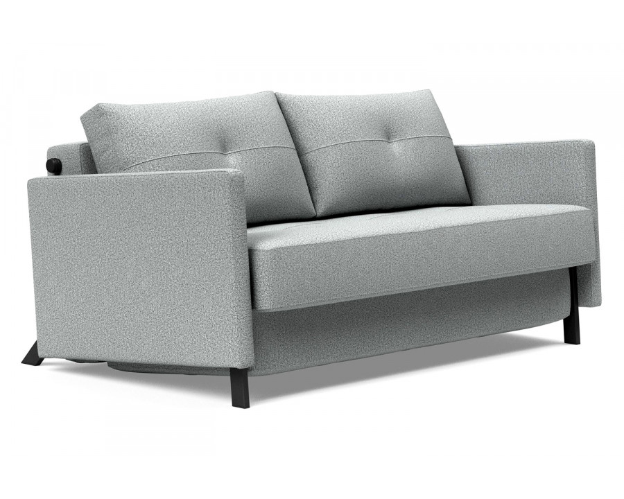 Innovation Living Cubed Full Size Sofa Bed with Arms - 538 Melange Light Gray