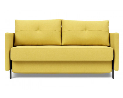 Innovation Living Cubed Full Size Sofa Bed with Arms - 554 Soft Mustard Flower