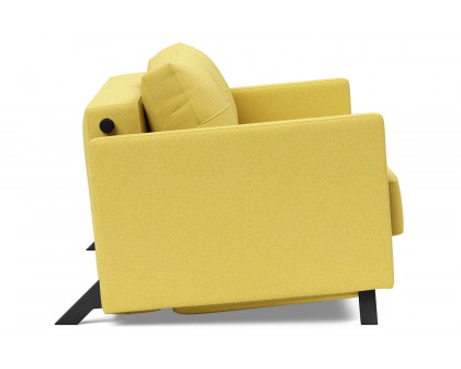 Innovation Living Cubed Full Size Sofa Bed with Arms - 554 Soft Mustard Flower