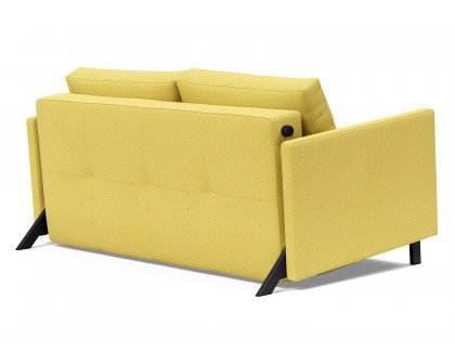 Innovation Living Cubed Full Size Sofa Bed with Arms - 554 Soft Mustard Flower